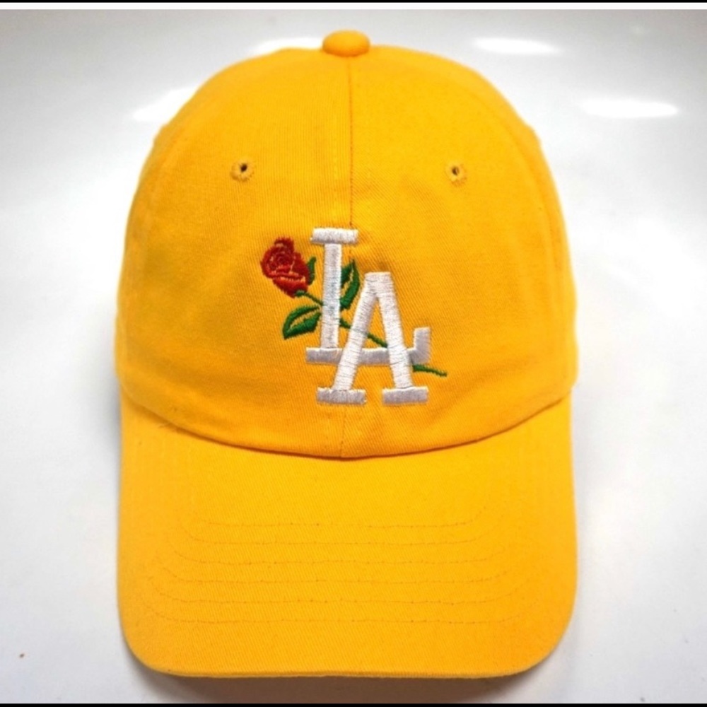 Los Angeles Dodgers Rose LA Dad Hat Slouch Cap